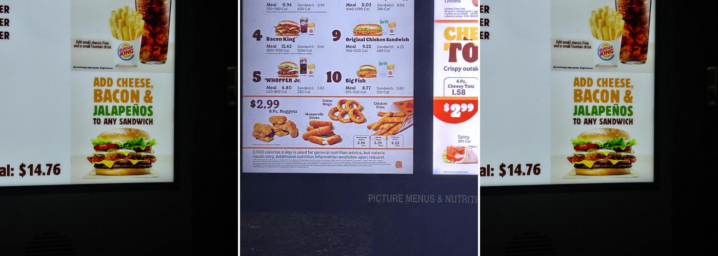 Burger King Menu