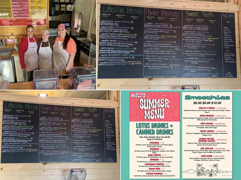 Sammy’s Smoothie Bar Menu