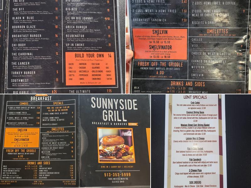 Sunnyside Grill Delhi Menu