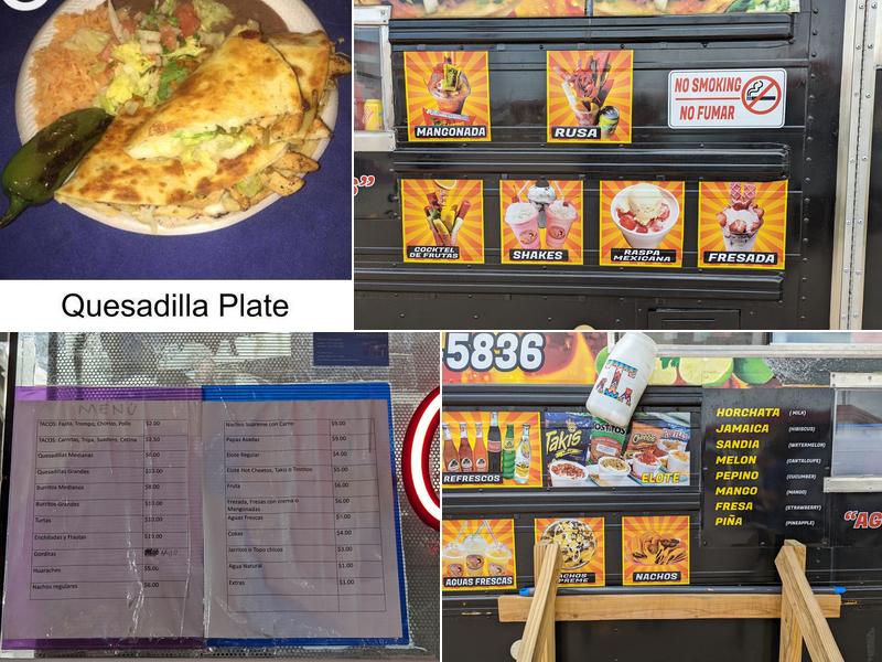 Taqueria la incomparable Menu