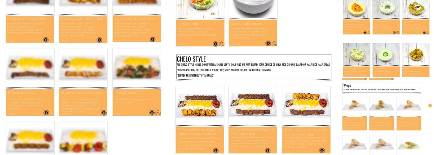 Chelo - Taste of Persia Menu