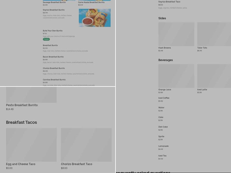 on the side restaurant Isla Vista Menu