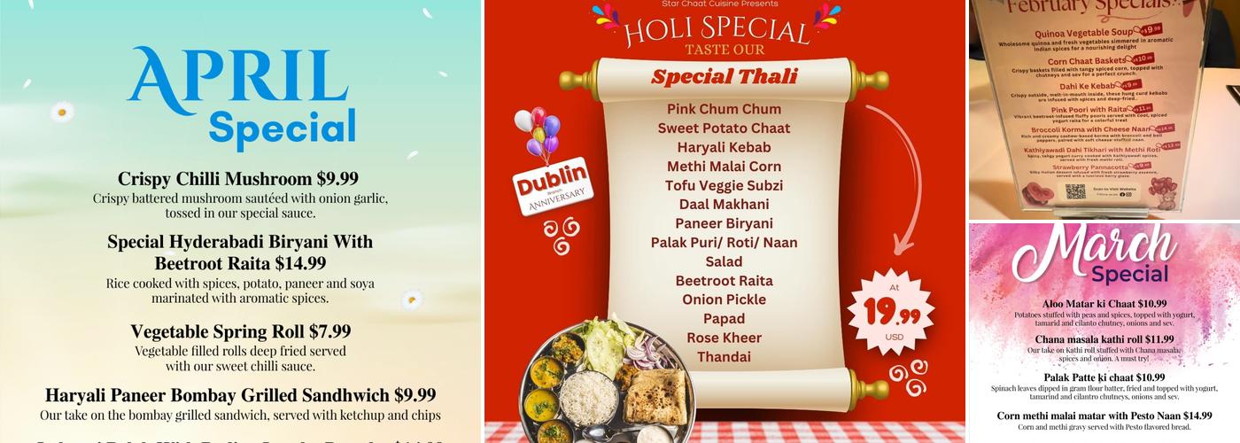 Star Chaat Cuisine Menu