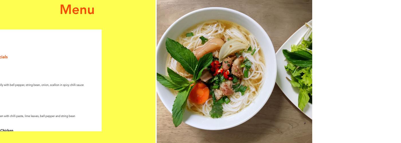 Khamdee Thai kitchen Menu