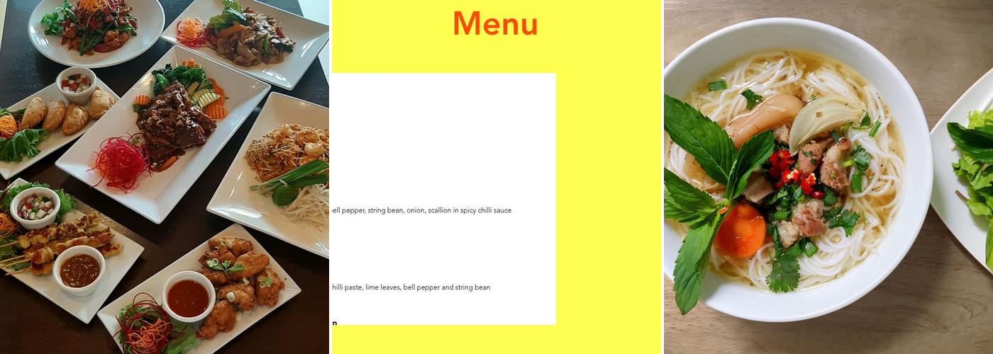 Khamdee Thai kitchen Menu