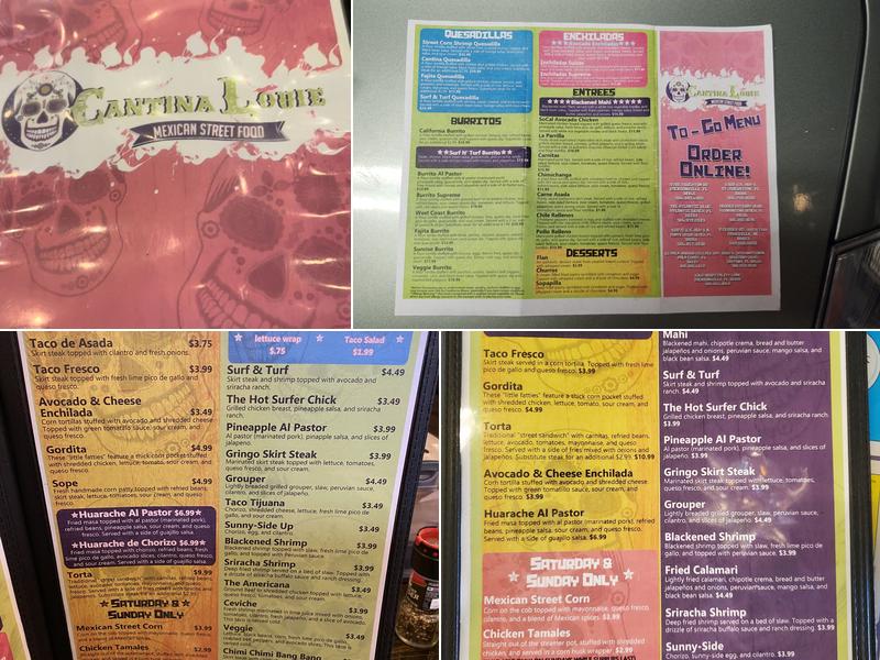 Cantina Louie (Daytona Beach, FL) Menu