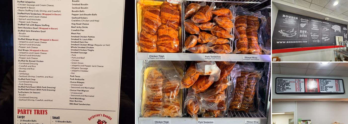 Bergeron's Boudin & Cajun Meats Covington Menu