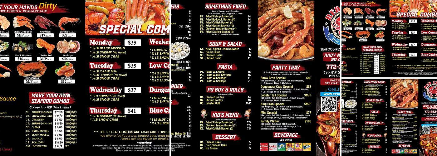 Red Crab - Juicy Seafood & Bar Menu