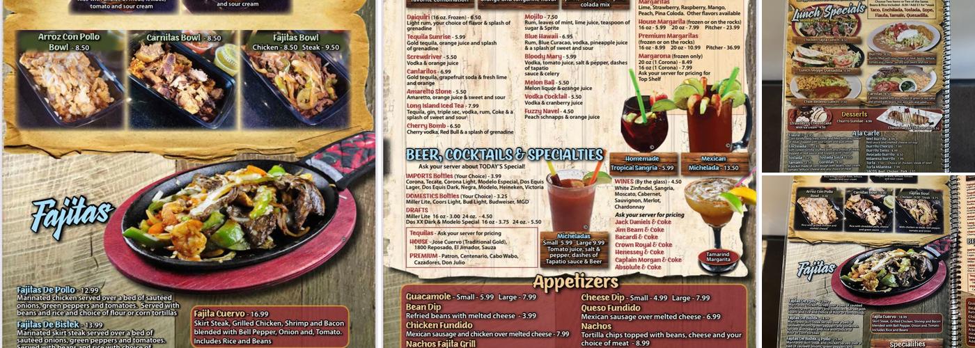 Fajita Grill Menu