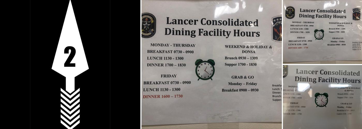 Lancer Bistro Menu