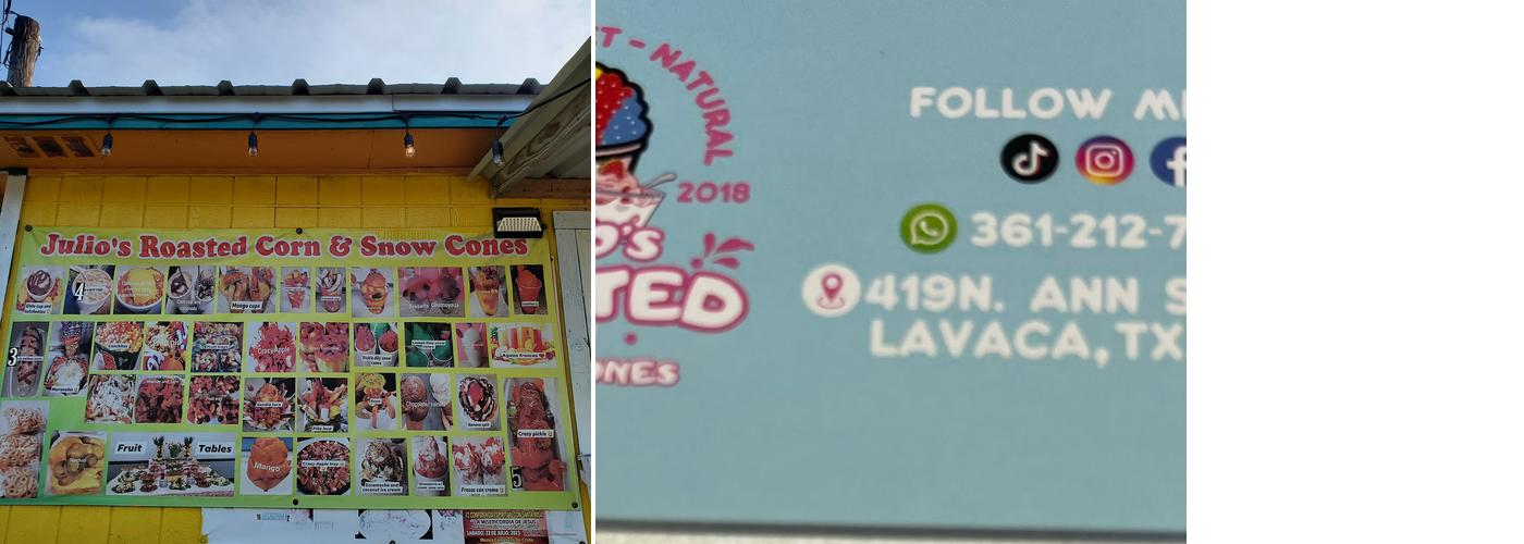 Julio’s roasted corn Menu
