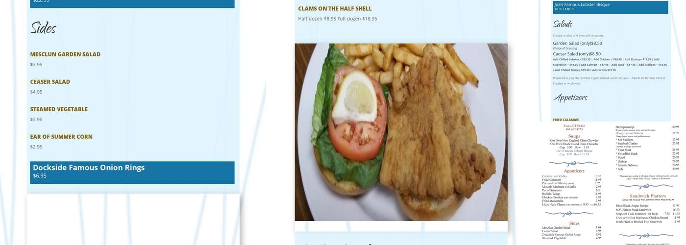 Dockside at Dauntless Menu