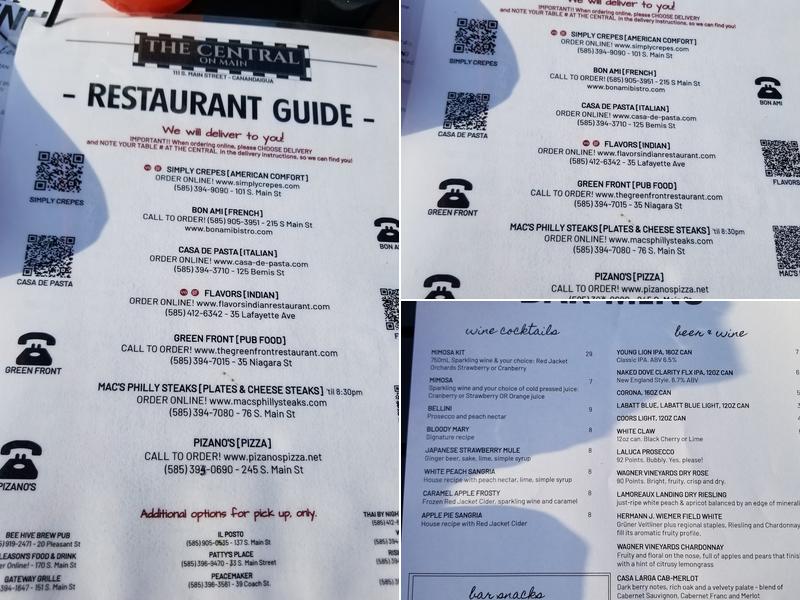 The Central on Main Menu