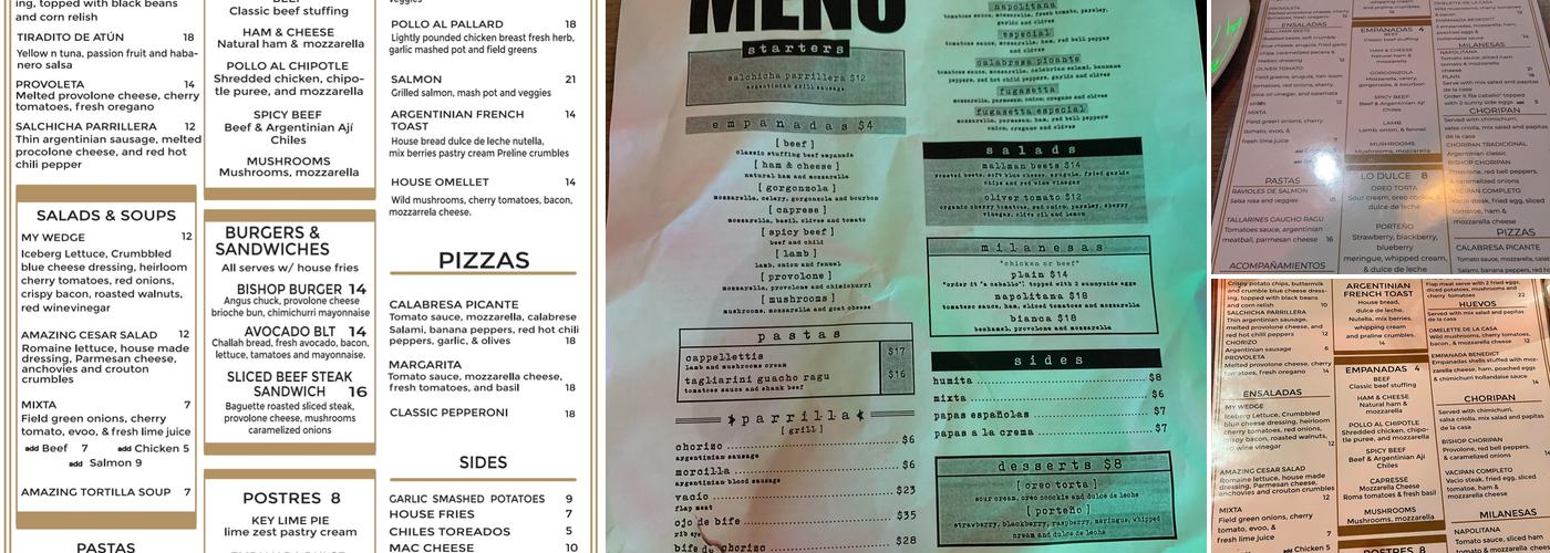 Chimichurri Latin Bistro & Bar Menu