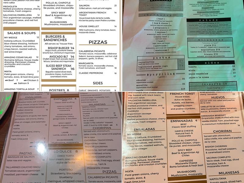 Chimichurri Latin Bistro & Bar Menu