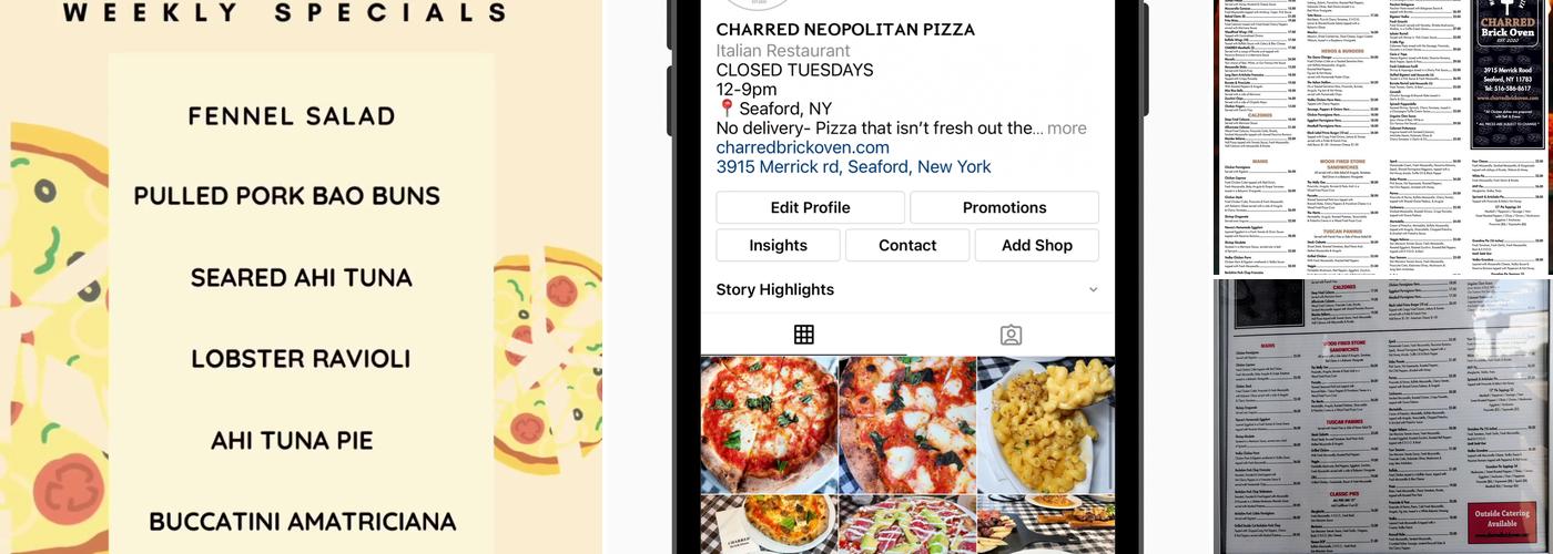 Charred Brick Oven Menu