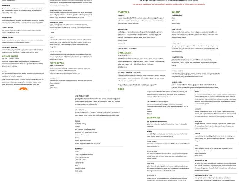 Coffee Rani - Covington Menu