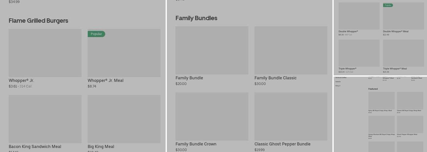 Burger King Menu