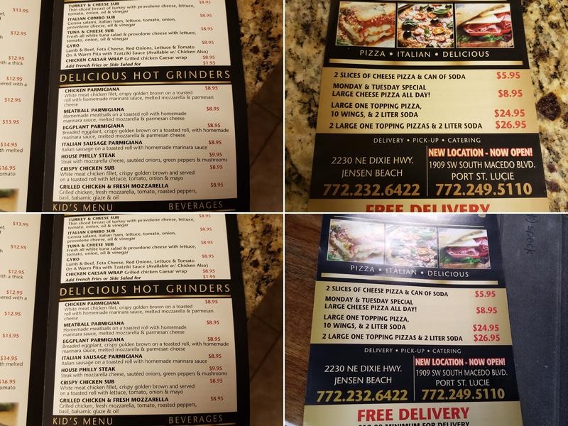 Downtown Benny's Pizza Menu
