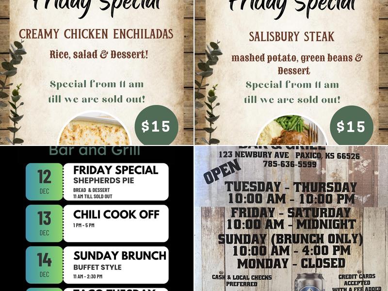 Longbranch Bar Menu