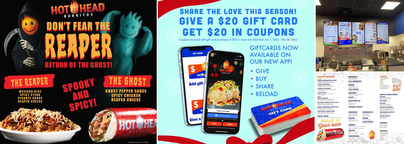 Hot Head Burritos Menu