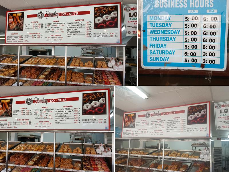 Shipley Do-Nuts Menu