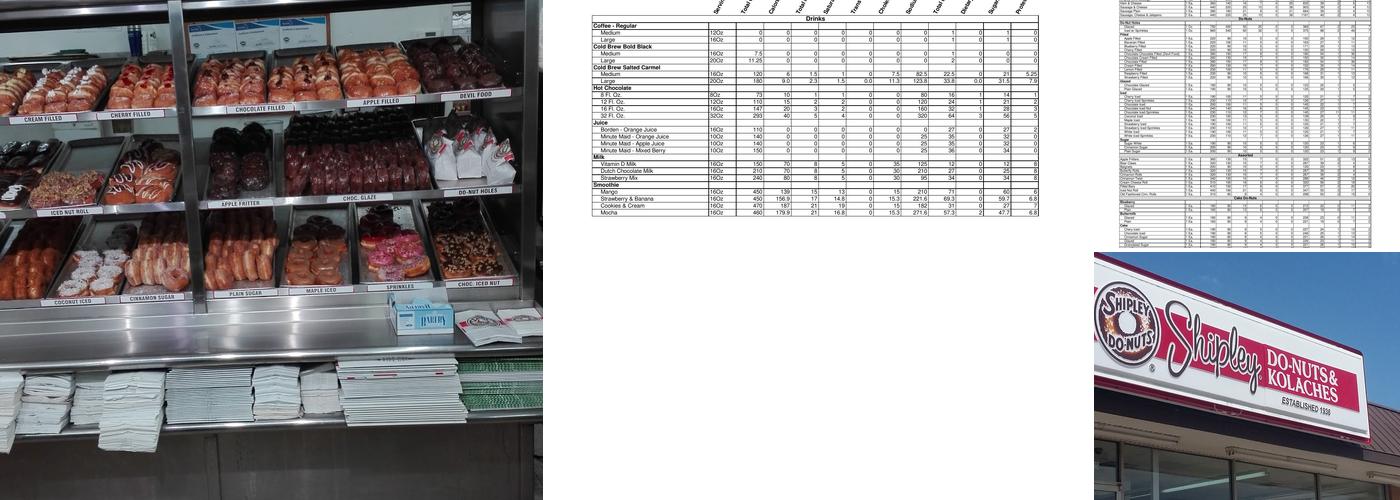Shipley Do-Nuts Menu