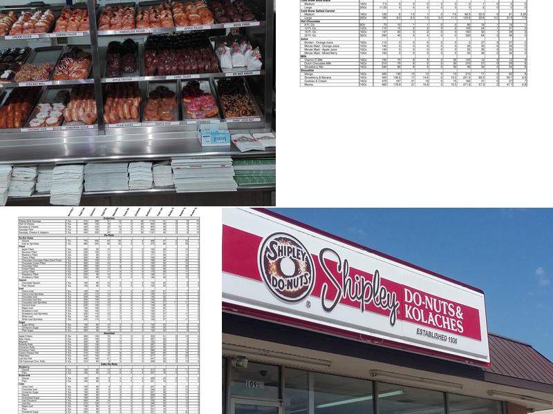 Shipley Do-Nuts Menu