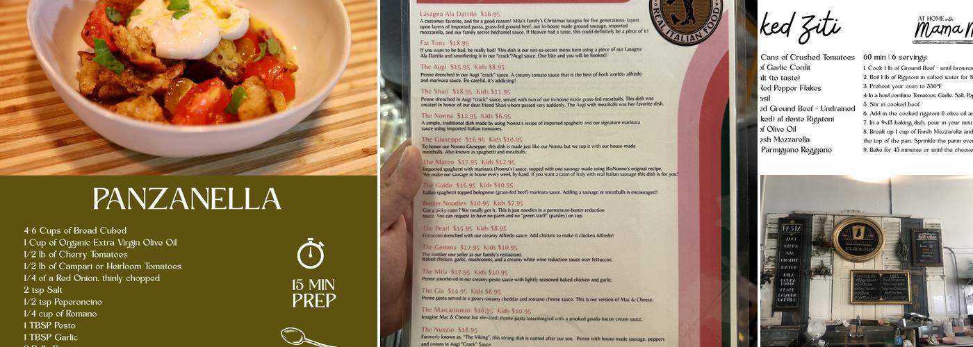 Mama Mila's Menu