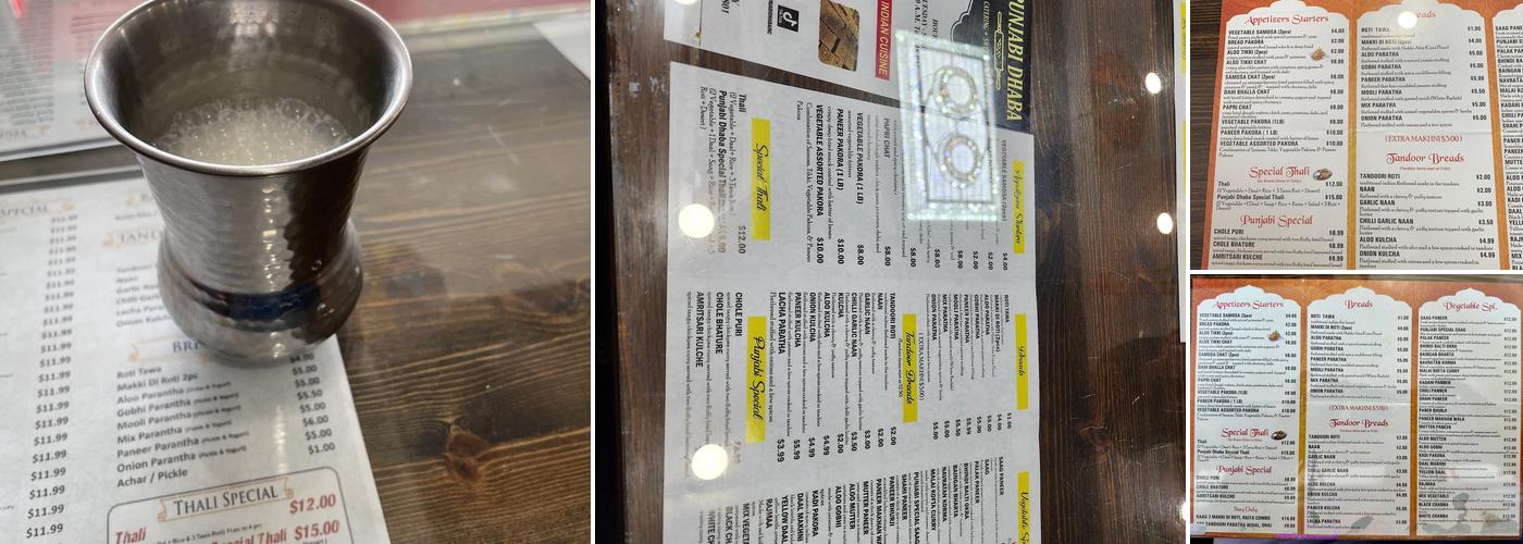 Punjabi Dhaba Hicksville Menu