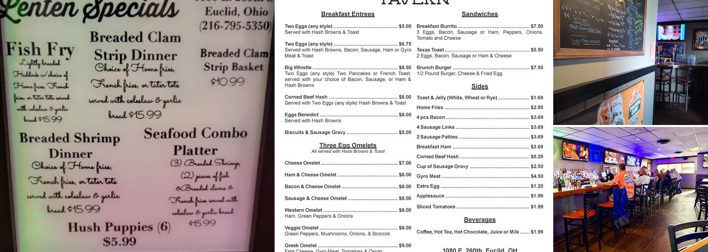 Whistle Stop Tavern Menu