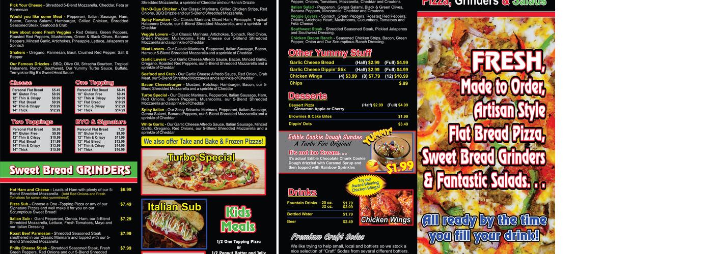 Turbo Fire Slots Menu