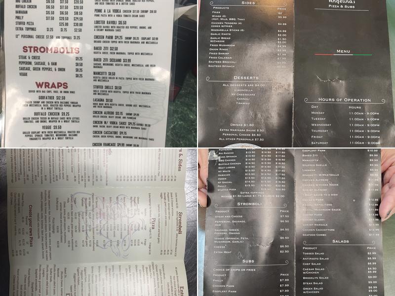Angelina's Pizza and Subs Menu