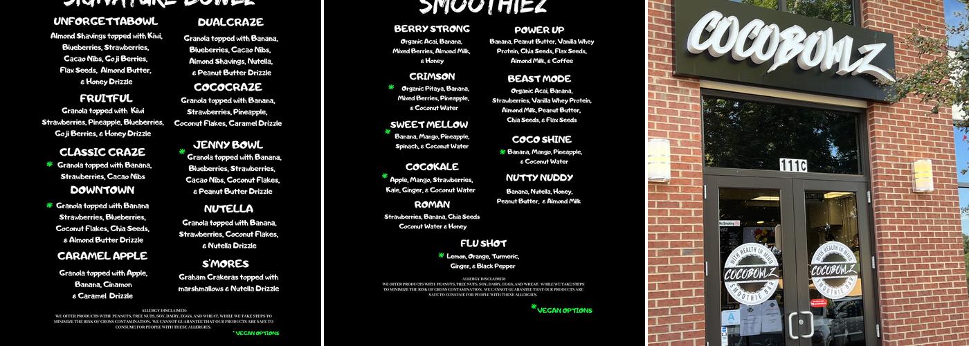 Cocobowlz Menu