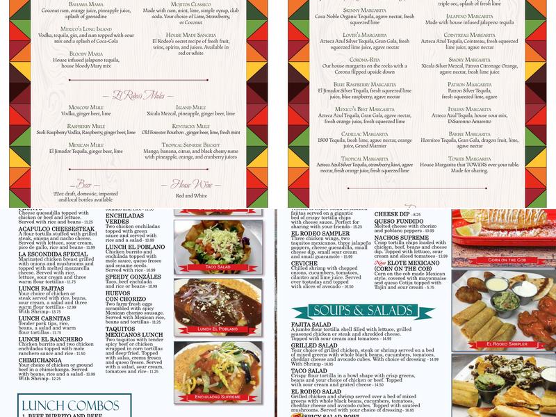 El Rodeo Brunswick Menu