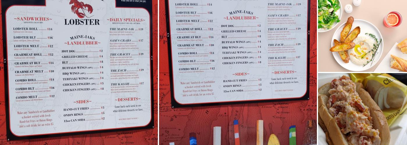 Maine-iak lobster Menu