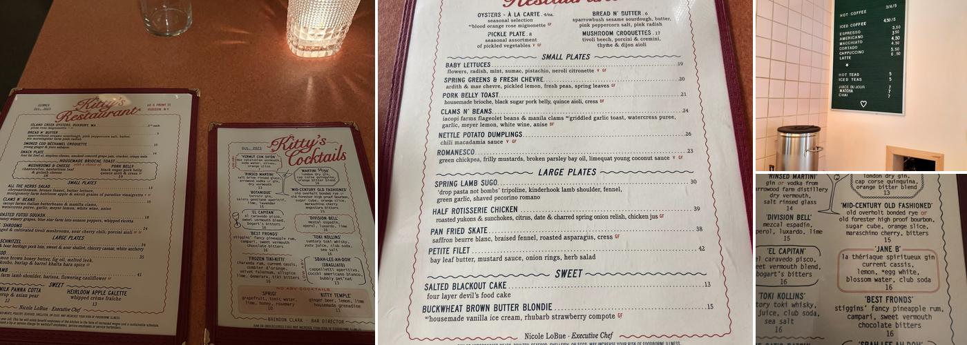 Kitty's Menu