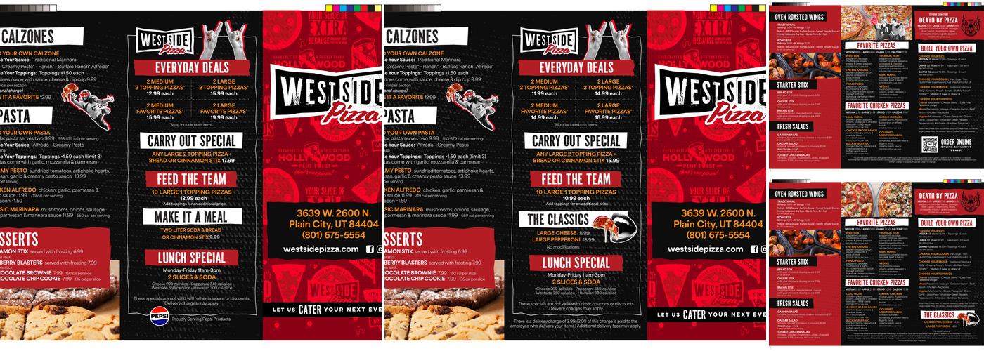 Westside Pizza Menu