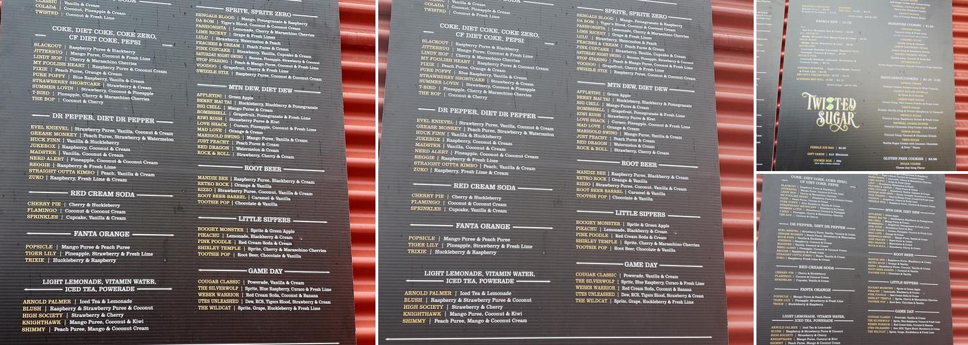 Twisted Sugar Menu