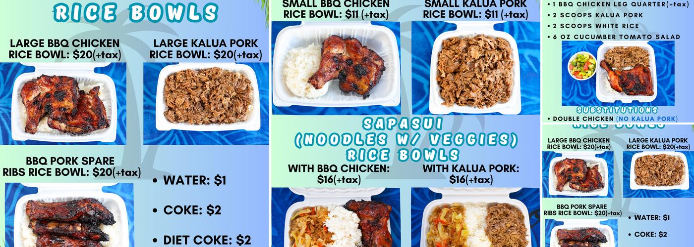Ofa's Island BBQ Menu