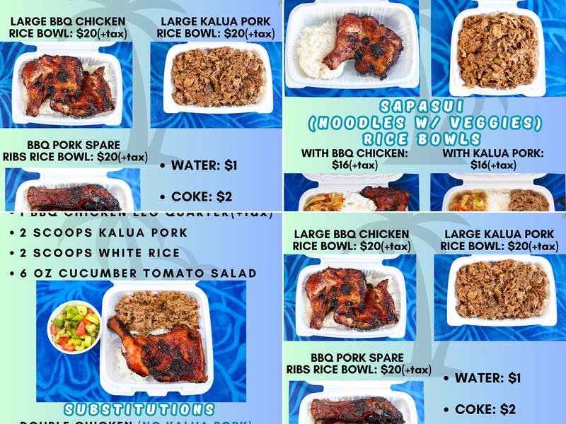 Ofa's Island BBQ Menu
