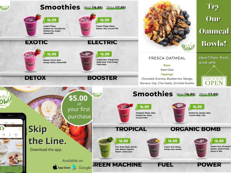 Fresca Bowl & Poke Mahi Menu