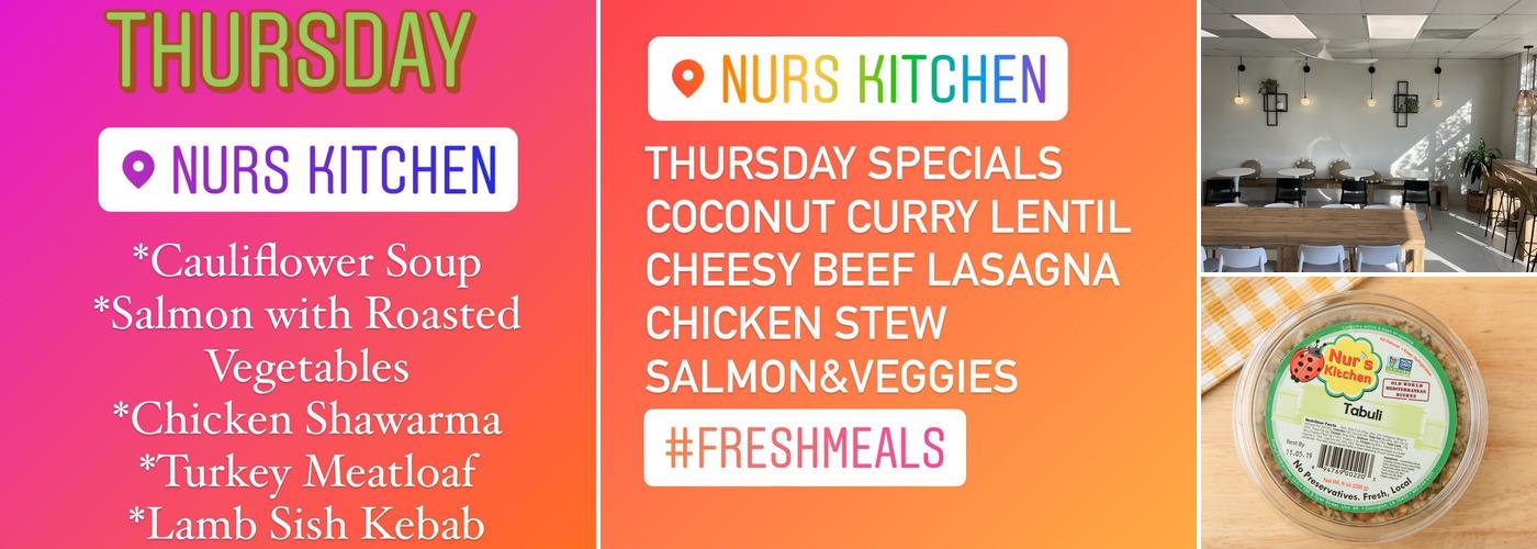 Nur’s Kitchen Menu