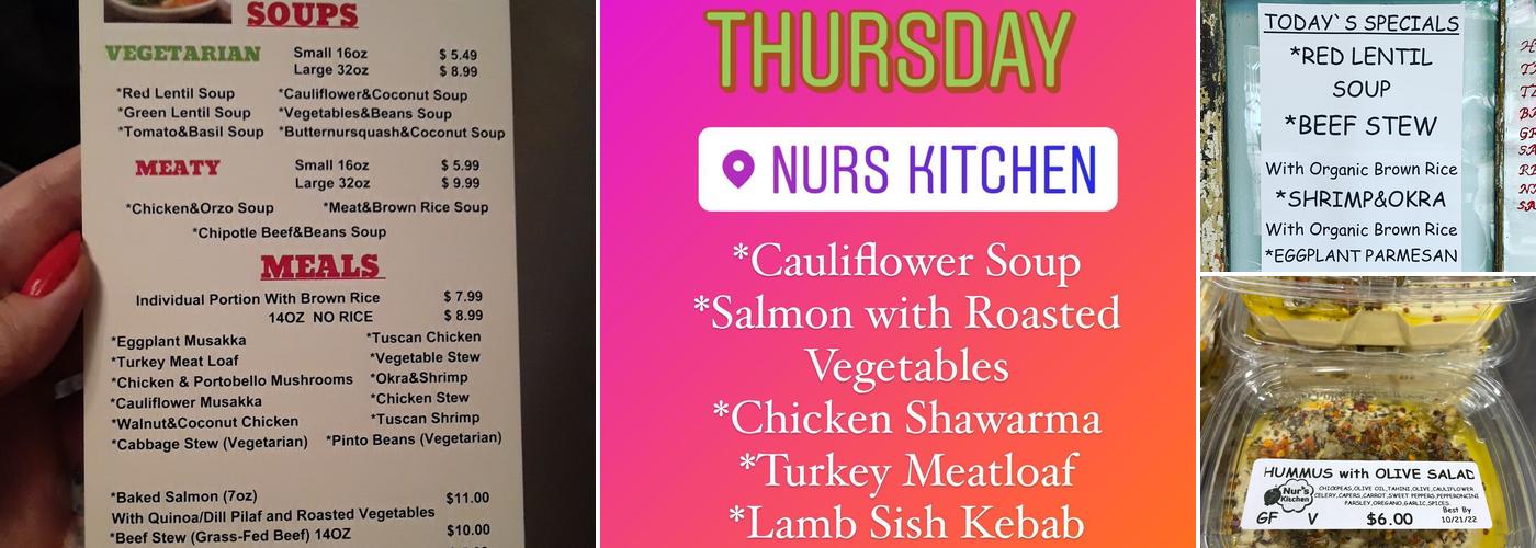 Nur’s Kitchen Menu