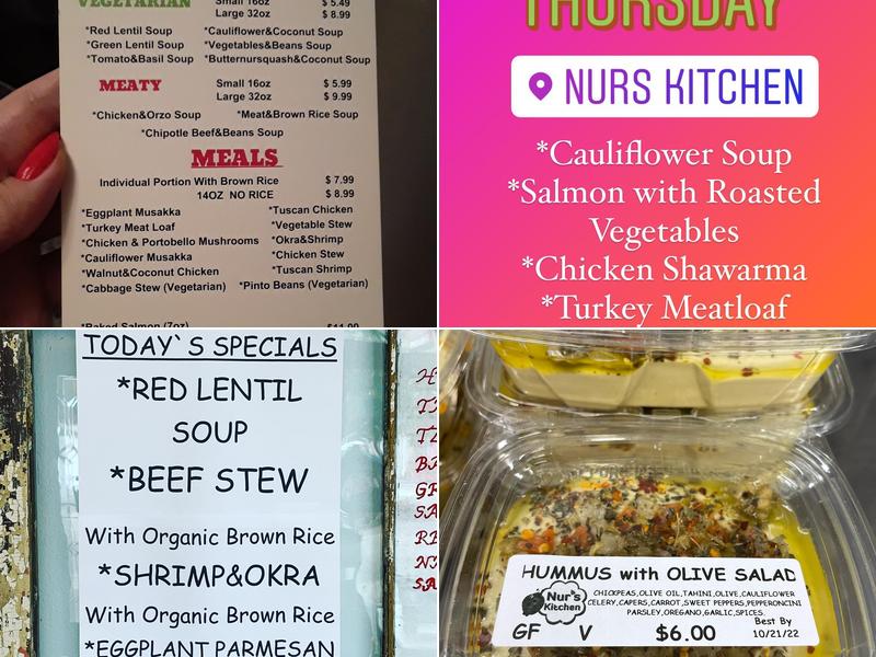 Nur’s Kitchen Menu
