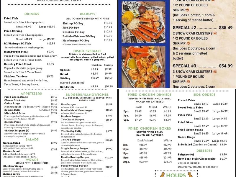 Peanut’s Menu