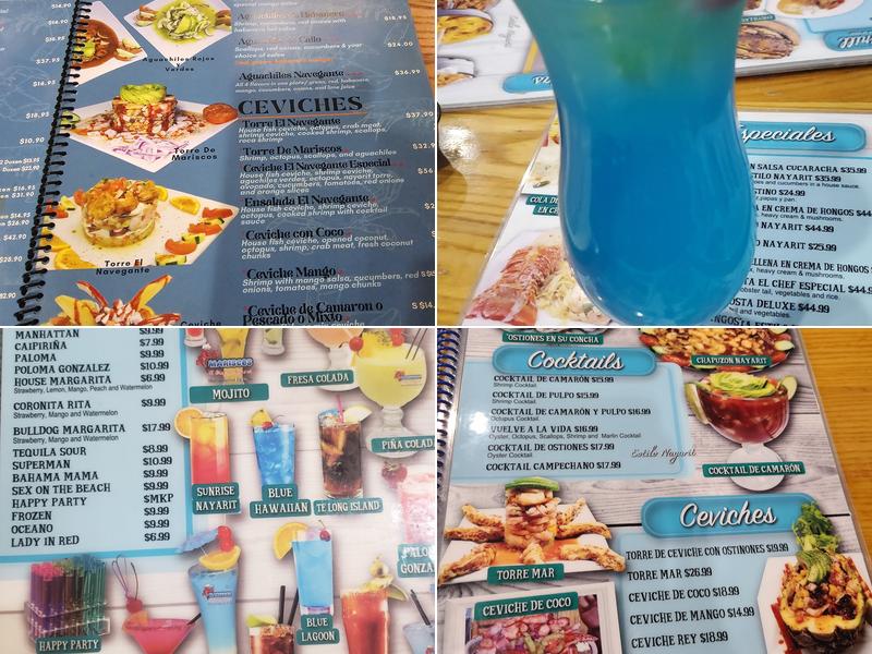 El Navegante 2 Seafood Bar and Grill Menu