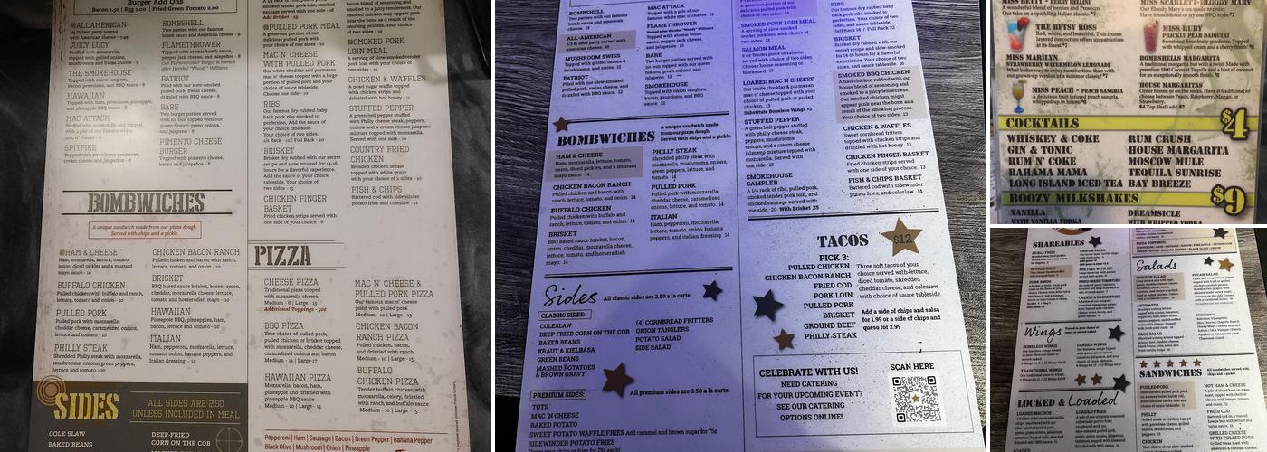 Bombshells & Ales Ashland Menu