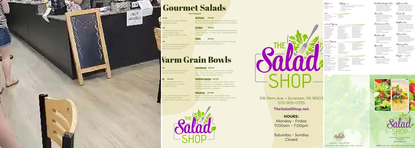 The Salad Shop Menu