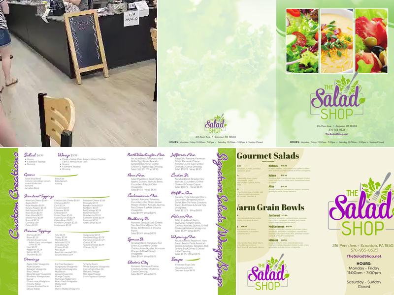 The Salad Shop Menu